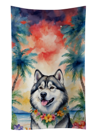 Alaskan Malamute Luau Kitchen Towel