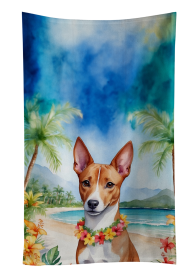 Basenji Luau Kitchen Towel