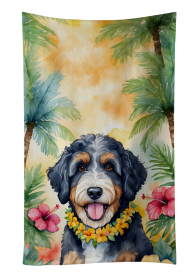 Bernedoodle Luau Kitchen Towel