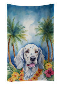 English Setter Luau Kitchen Towel