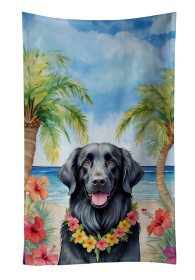 Flat-Coated Retriever Luau Kitchen Towel