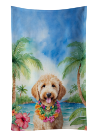 Goldendoodle Luau Kitchen Towel