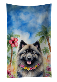 Keeshond Luau Kitchen Towel