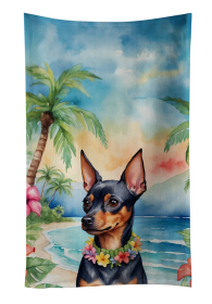 Miniature Pinscher Luau Kitchen Towel