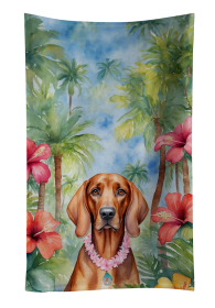 Redbone Coonhound Luau Kitchen Towel