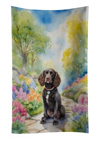 American Water Spaniel Spring Garden Kitchen Towel