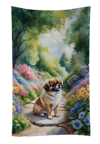 Tibetan Spaniel Spring Path Kitchen Towel