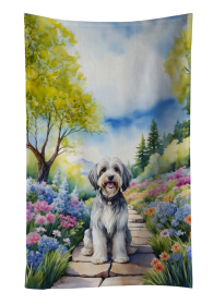 Tibetan Terrier Spring Path Kitchen Towel