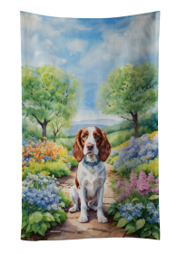 Welsh Springer Spaniel Spring Path Kitchen Towel