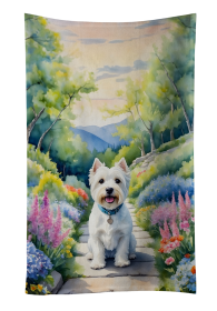 Westie Spring Path Kitchen Towel