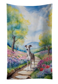 Whippet Spring Path Kitchen Towel