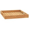 Serving Tray 19.7"x19.7" Solid Wood Teak