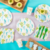 144-Pieces of Cactus Party Supplies with Succulent Plates, Napkins, Cups and Cutlery for Fiesta Party Celebration, Birthday