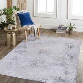 9x12 Area Rug for Bedroom, Washable Rug, Low-Pile, Non-Slip, Non-Shedding, Foldable, Kid & Pet Friendly - Area Rugs for living room, bedroom, kitchen