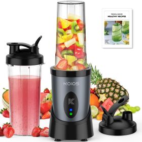 KOIOS 900W Smoothie Blender, Personal Blender for Shakes and Smoothies with 2 No-BPA 22 oz Portable Blender Bottles and To-Go Lids