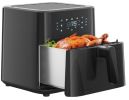 7.4QT Large Air Fryer with Healthy 304 Stainless Steel Basket,1500W 8-In-1 Non Stick Airfryer with See-through Window,Dishwasher Safe and Family Size