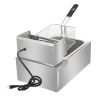 EH81 2500W MAX 110V 6.3QT/6L Stainless Steel Single Cylinder Electric Fryer US Plug