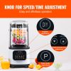 VEVOR Professional Blender with Shield, Commercial Countertop Blenders, 68 oz Glass Jar Blender Combo, Stainless Steel 9 Speed & 5 Functions Blender