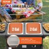 VEVOR Outdoor Propane Deep Fryer, Double Burners Commercial Fryer, 16 Qt Stainless Steel Cooker with Removable Baskets & Lids & Tanks