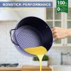 3.7 Quart Cooking Soup Pot with Lid, Small Nonstick Soup Pot with Lid, Round Small Soup Pot 3.3 L, Blue Nonstick Induction Stock Pot