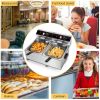 3400W Dual Tank Electric Countertop Deep Fryer