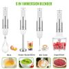 MOOKA FAMILY 5-in-1 Immersion Blender Set, 1100W 12-Speed Hand Stick Blender with 600ml Beaker, 500ml Food Processor, Egg Whisk, Milk Frother, White