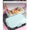 Children's plastic compartment lunch box portable student school lunch box microwave bento box