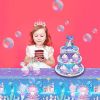 Mermaid Cake Stand Dessert Table Display Set Serving Tray 3-Tier Cardboard Cupcake Stand Holder Tower Round Desserts Pastry Birthday Party Supplies fo