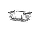 Oceanstar Stackable Metal Wire Storage Basket Set for Pantry, Countertop, Kitchen or Bathroom ‚Äì Black, Set of 2