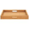 Serving Tray 19.7"x19.7" Solid Wood Teak