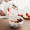 1pc Vegetable Cutting Aid Fruit Vegetable Salad Cutting Bowl Kitchen Plastic Divider Salad Cutting Mold; Kitchen Accessories