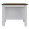 Cala Kitchen Island, Four Legs, Three Shelves -White / Walnut