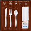 HEAVY DUTY BULK Individually Wrapped Heavy Weight White Plastic Cutlery (Forks Spoons Knife Napkin Pepper Salt)