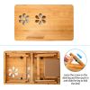 Bamboo Laptop Desk, Adjustable Portable Breakfast Serving Bed Tray with Tilting Top Drawer for Surfing Reading Writing Eating (Bamboo)