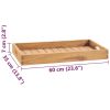 Serving Tray 23.6"x13.8" Solid Wood Teak