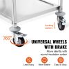 VEVOR Kitchen Utility Cart, 3 Tiers, Wire Rolling Cart w/ 450LBS Capacity, Steel Service Cart on Wheels