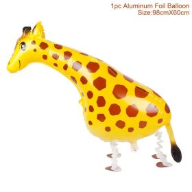 Woodland Jungle Animals Disposable Tableware Jungle Safari Birthday Party Kid Zoo Monkey Lion Zebra Elephant One 1st Boy Forest (Color: kangaroo balloon)