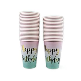 50 pcs Disposable Party Supplies Paper Cups (Color: As pic show, Type: Style A)