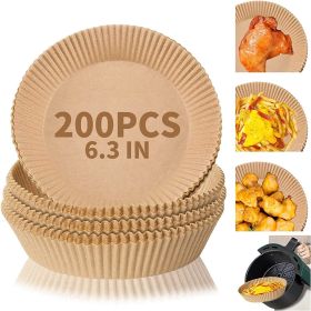 Air Fryer Disposable Paper Liner Non-stick Disposable Liners, 200PCS Air Fryer Disposable Paper Liners, 6.3In Round Air Fryer Parchment Paper (Type: 200Pcs)