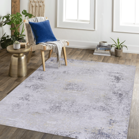 3x5 Area Rug, Washable Rug, Low-Pile, Non-Slip, Non-Shedding, Foldable, Kid & Pet Friendly - Area Rugs for living room, bedroom, kitchen (Color: as Pic)