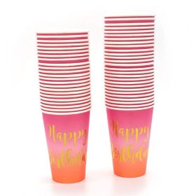 50 pcs Disposable Party Supplies Paper Cups (Color: As pic show, Type: Style B)