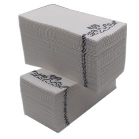 [100 Pack] Disposable Guest Towels Linen-Feel Paper Hand Towels;  Decorative Bathroom Hand Napkins for Kitchen; Weddings;  Dinners or Parties(Shipment (Color: Silver)